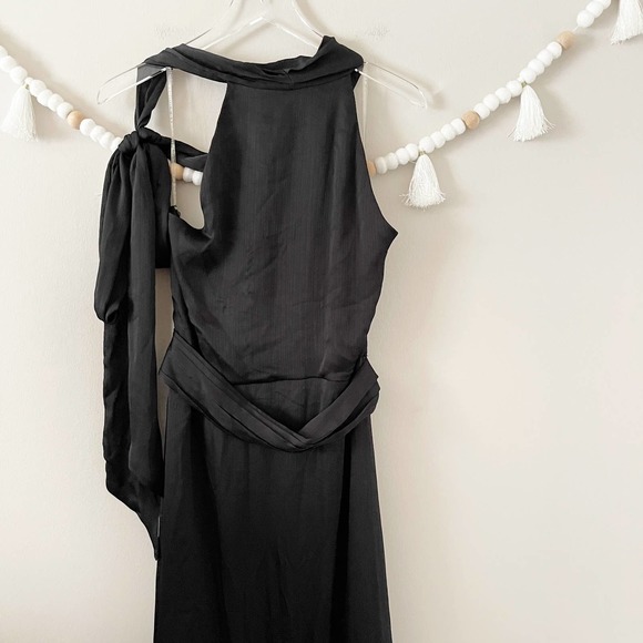 NEW Sachin & Babi Kayla Maxi Dress Women's Size 12 Black Self-Tie Neck - Picture 6 of 6